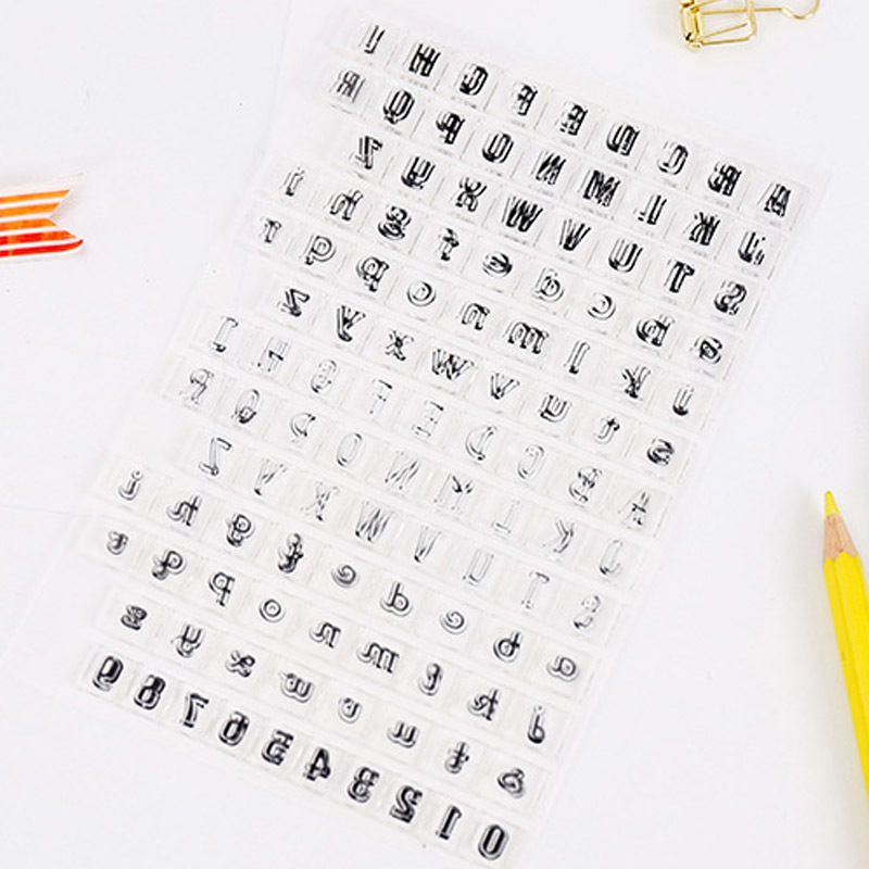 Transparent Silicone Stamp DIY Scrapbooking English Alphabet Series Clear Stamp Seal Photo Album Decor