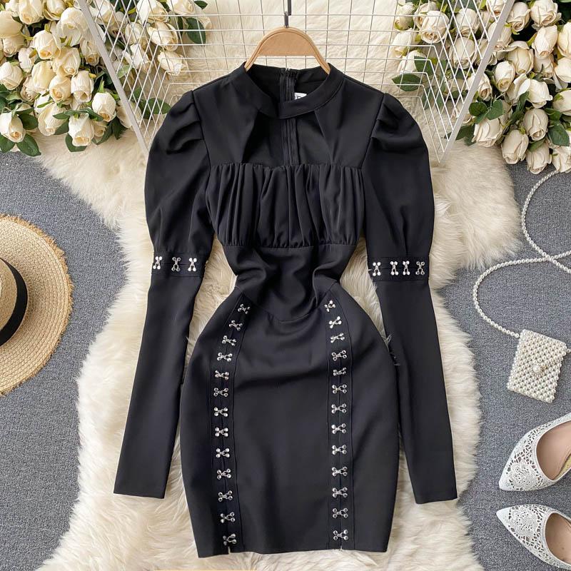 Casual Dresses Spring Women's Dress 2021 Design Hollow Folds Slim Short Female Buckle Bag Hip Black, Black;gray
Casual Dresses Spring Women's Dress 2021 Design Hollow Folds Slim Short Female Buckle Bag Hip Black, Black;gray