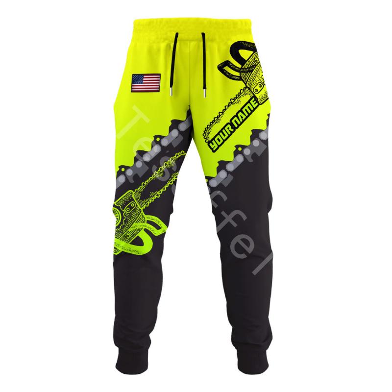 Men's Pants Logger Customized Name Lumberjack 3D Printed Casual Men Trousers Fashion Streetwear Autumn Loose Sports L32