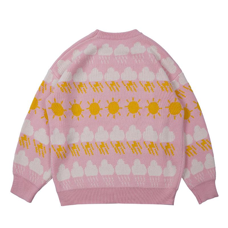 Men's Sweaters Print Cloud Sun Men Color Match Oversize Hip For Hop Women Vibe Harajuku Japanese Retro Casual Couple Sweater Clothes, White;black
Men's Sweaters Print Cloud Sun Men Color Match Oversize Hip For Hop Women Vibe Harajuku Japanese Retro Casual Couple Sweater Clothes, White;black