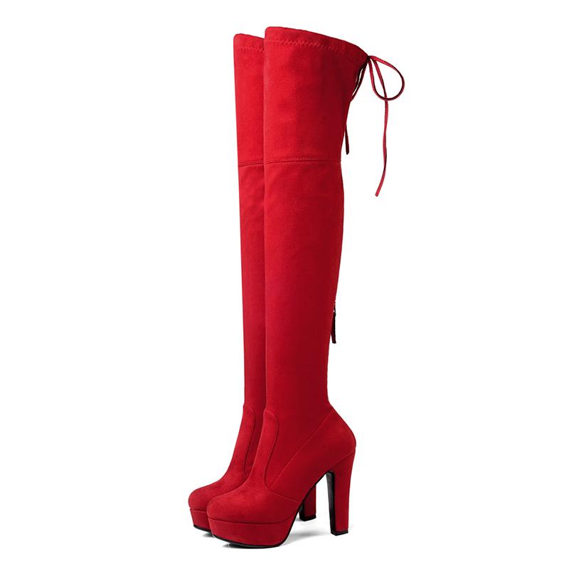 Boots Lucyever 2021 Winter Fashion Ladies Flock Slip On Long Square Thick Heel Platform Women Over The Knee Size 34-43, Wine red
Boots Lucyever 2021 Winter Fashion Ladies Flock Slip On Long Square Thick Heel Platform Women Over The Knee Size 34-43, Wine red