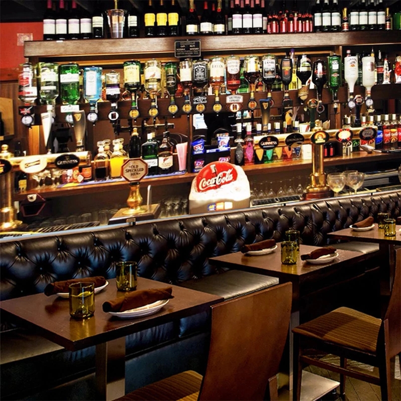Custom Personality Restaurant Clubs KTV Bar Decor Wallpaper 3D Wine Bottle Murals European Style Vintage Wall