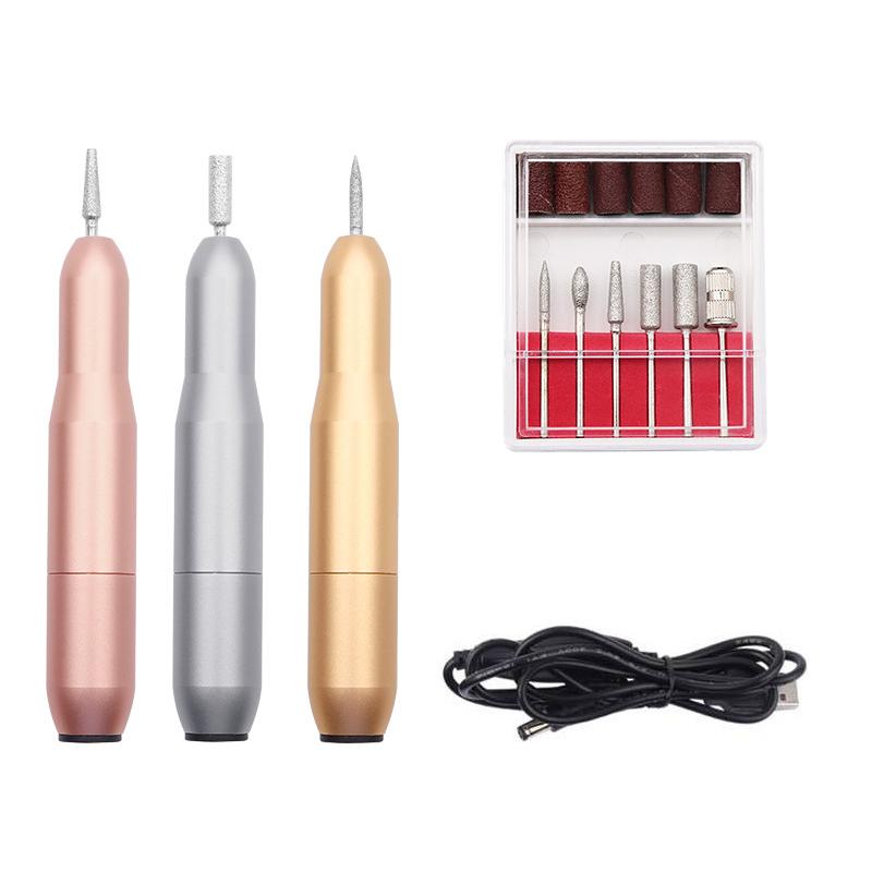 Nail Drill & Accessories USB Charging Electric Machine Professional Manicure Pedicure Lathe Grinder Equipment Gel Polisher Pen Apparatus