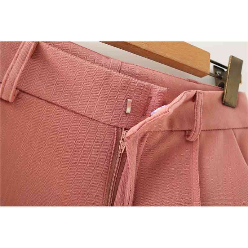 vintage women solid pink shorts summer fashion ladies causal polyester and cotton female casual girls 210527
