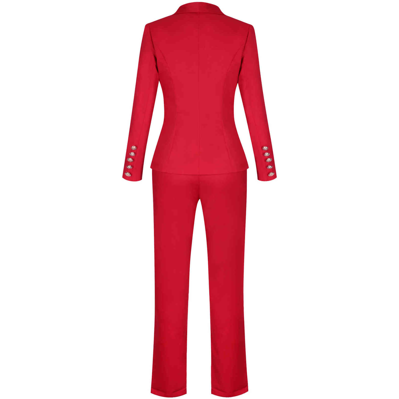 Ocstrade Two Piece Set Women Outfit Fashion Clothing Red Blazer Suit 2 Sets Matching Sexy Birthday Club Party Outfits 211106