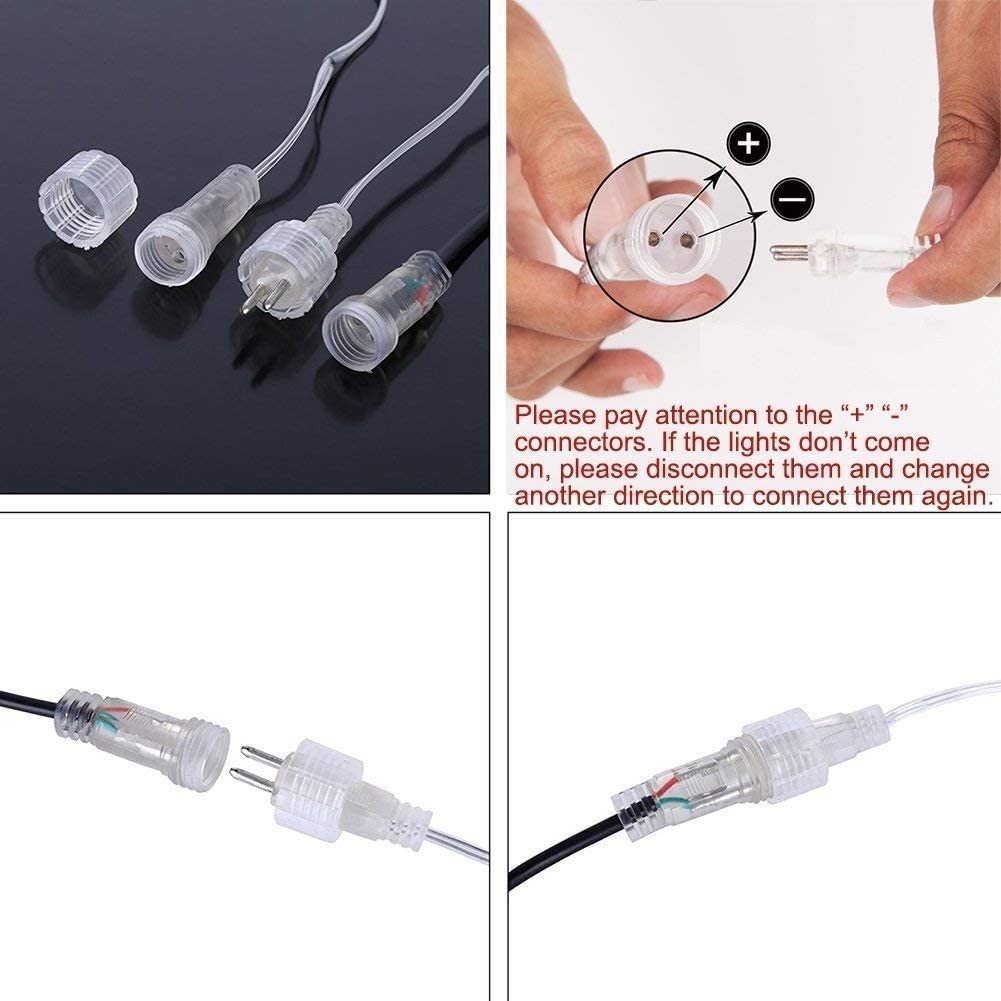 LED Meteor Shower Light 8 Tubes Set Tree Rain Light Garden Street Lantern Christmas Decoration Solar and Plug Outdoor Waterproof 30cm 50 cm 80cm