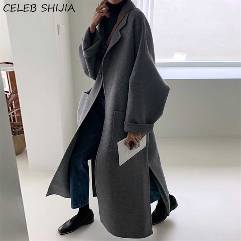 Chic Gray Woolen Long Coat Woman Autumn and Winter Turn-down Neck Wool Jacket Woman Korean Keep Warm Loose Blends Clothing Fall 211019, Camel
Chic Gray Woolen Long Coat Woman Autumn and Winter Turn-down Neck Wool Jacket Woman Korean Keep Warm Loose Blends Clothing Fall 211019, Camel
