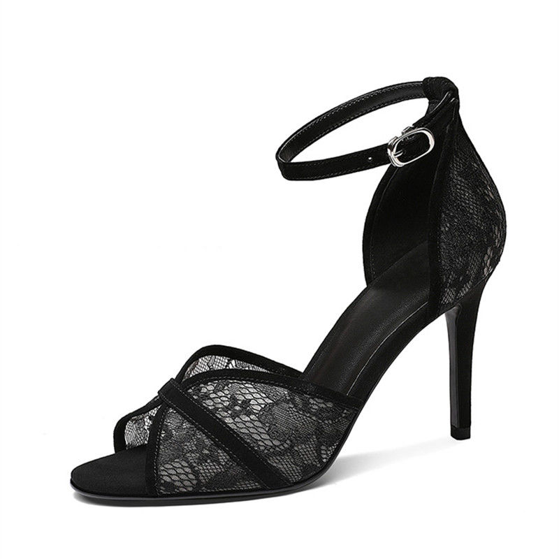 2022 Women Lace SandalsSpring ShoesSummer High HeelsPeep Toe PumpsSheepskinAnkle Buckle Strap FootwareBLACKDropshipping, Black
2022 Women Lace SandalsSpring ShoesSummer High HeelsPeep Toe PumpsSheepskinAnkle Buckle Strap FootwareBLACKDropshipping, Black
