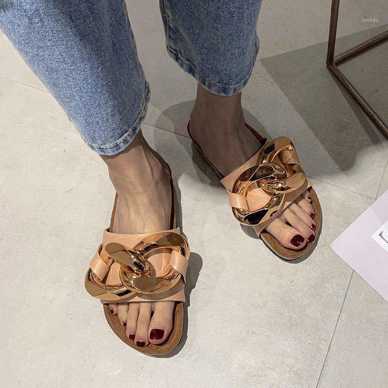 Summer Open Toe Slippers Suede Leather Rubber Sandals For Women Garden Flat Slides Chain Designer Shoes Mules Zapatos1, Black
Summer Open Toe Slippers Suede Leather Rubber Sandals For Women Garden Flat Slides Chain Designer Shoes Mules Zapatos1, Black