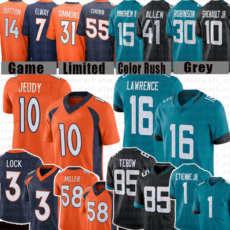 Tim Tebow Trevor Lawrence Football Jersey Travis Etienne Jerry Jeudy Justin Simmons Von Miller JacksonvilleJaguarsDenverBroncosAllen Robinson II, Mens jersey (meizhouhu)
Tim Tebow Trevor Lawrence Football Jersey Travis Etienne Jerry Jeudy Justin Simmons Von Miller JacksonvilleJaguarsDenverBroncosAllen Robinson II, Mens jersey (meizhouhu)
