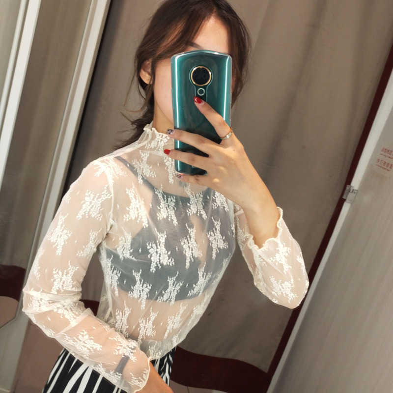 WOMENGAGA Lace Top Perspective Mesh High Collar Bottom Tees Hook Flower Pullover Long Sleeve Women's Summer Tops PG87 210603, Kagin
WOMENGAGA Lace Top Perspective Mesh High Collar Bottom Tees Hook Flower Pullover Long Sleeve Women's Summer Tops PG87 210603, Kagin