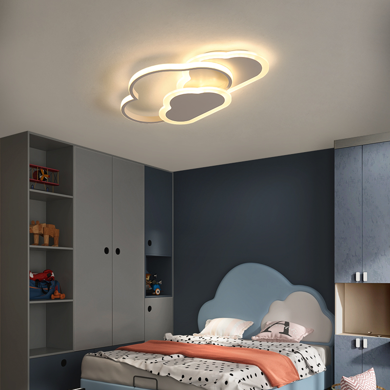 Modern Led Ceiling Light Creative White Cloud Bedroom Lighting Cartoon Children's Room Kid Read Study Pink Decoration