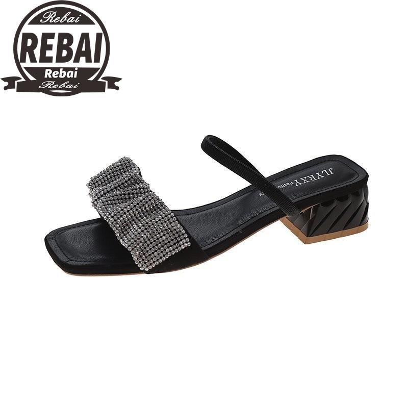 Sandals Rimocy Summer Crystal Super High Heels Women Square Toe Metal Stiletto Heel Sandalias Mujer Sexy Party Shoes Slippers, Black
Sandals Rimocy Summer Crystal Super High Heels Women Square Toe Metal Stiletto Heel Sandalias Mujer Sexy Party Shoes Slippers, Black