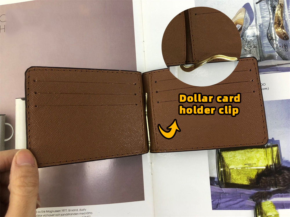 brand Designer Dollar card holder clip pu Leather short wallets High quality card holder fashion Luxurys men clutch bag Zippy coin purse small wallet 02ap94, Black flower
brand Designer Dollar card holder clip pu Leather short wallets High quality card holder fashion Luxurys men clutch bag Zippy coin purse small wallet 02ap94, Black flower
