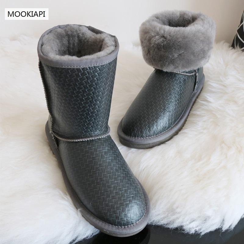 Boots Winter 2021 Class A Sheepskin Fur Snow Female Leather Mid-boots Flat-soled Antiski Boots, Free Delivery, Black
Boots Winter 2021 Class A Sheepskin Fur Snow Female Leather Mid-boots Flat-soled Antiski Boots, Free Delivery, Black