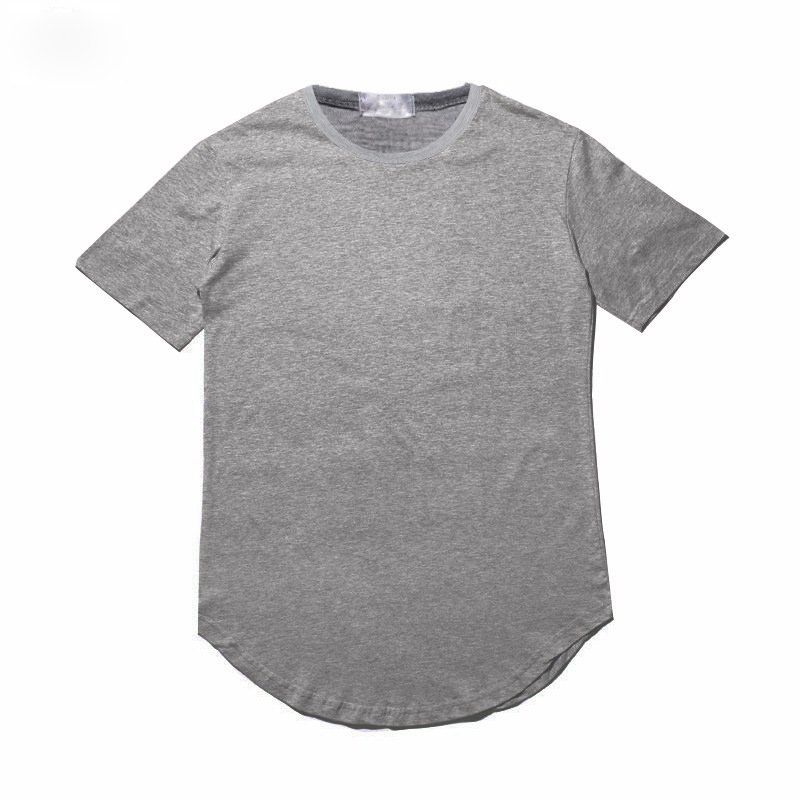 7 colors Men's T Shirt Fashion Extended Street StyleT-Shirt Men's clothing Curved Hem Long line Tops Tees Hip Hop Urban Blank Basic t Shirts