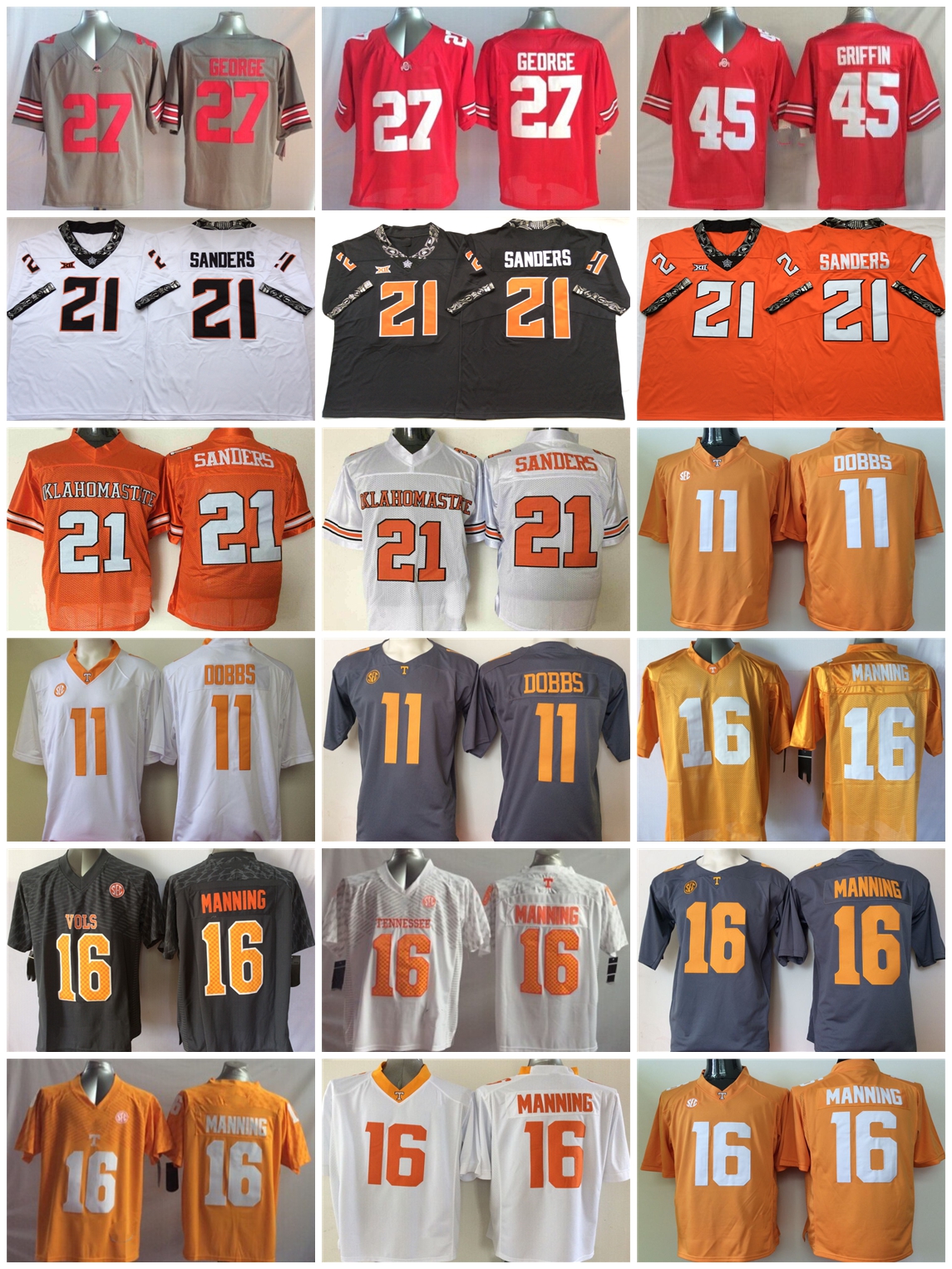 2021 NCAA America Football Jersey Ohio State Buckeyes Jerseys 27 Eddie George 1 Dontre Wilson Tennessee Volunteers 16 Peyton Manning Red Color Stitched Size S-XXXL, As photo
2021 NCAA America Football Jersey Ohio State Buckeyes Jerseys 27 Eddie George 1 Dontre Wilson Tennessee Volunteers 16 Peyton Manning Red Color Stitched Size S-XXXL, As photo