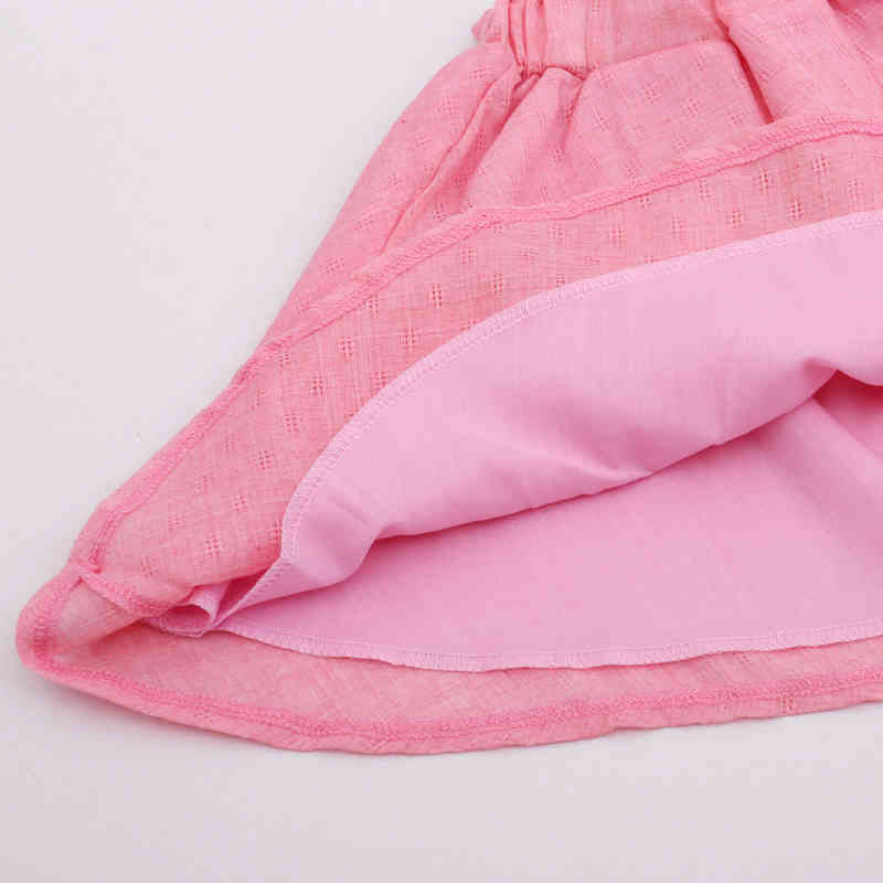 Girls Sets Summer Cotton Tie Bow T-shirt+Solid Color Short Skirt Fashion Party Clothes Kids 210515