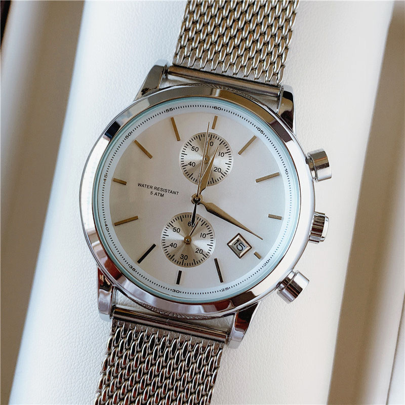 Brand Watch Men Boss Multifunction style stainless steel Calendar Date quartz wrist Watches Small dials can work BS18, Gold white
Brand Watch Men Boss Multifunction style stainless steel Calendar Date quartz wrist Watches Small dials can work BS18, Gold white