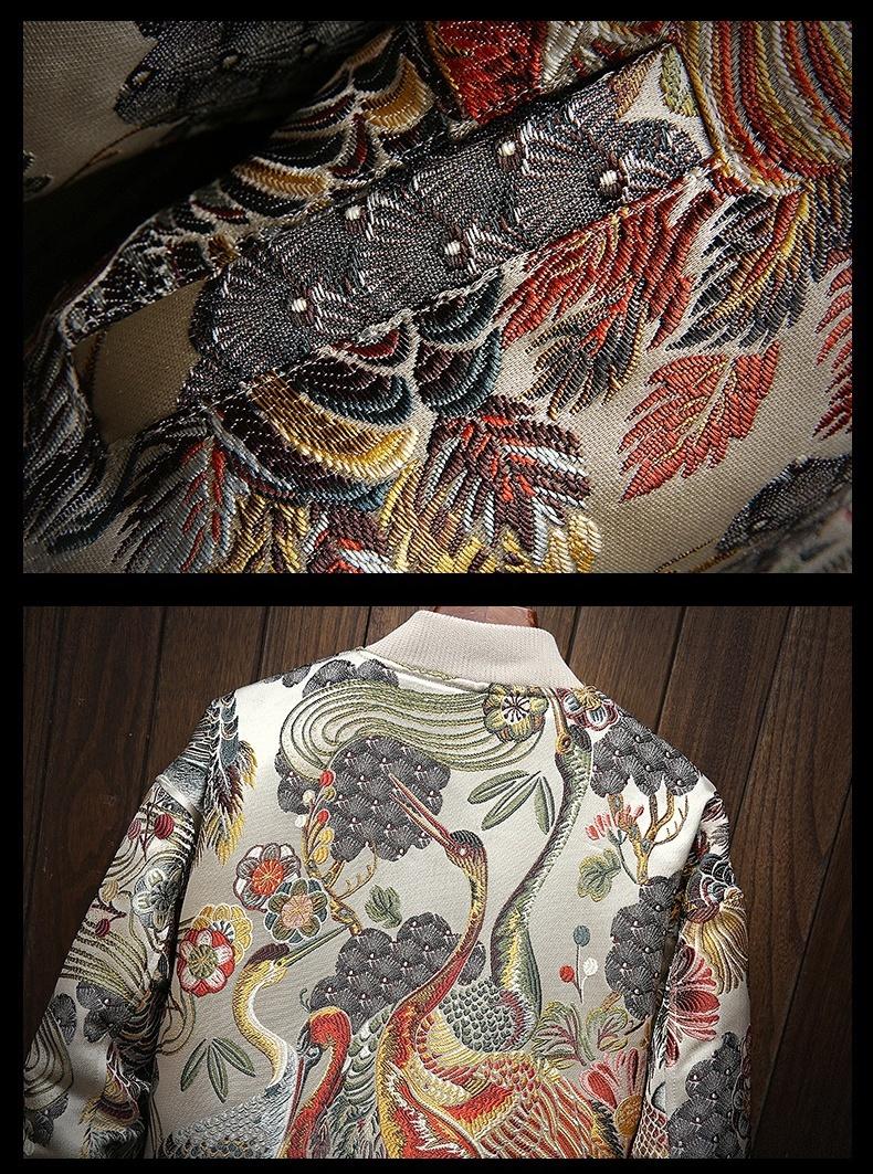 Embroidery Bomber Winter Jacket Men 2021 Japanese Streetwear Jackets For Brand Coat M-5XL Men's