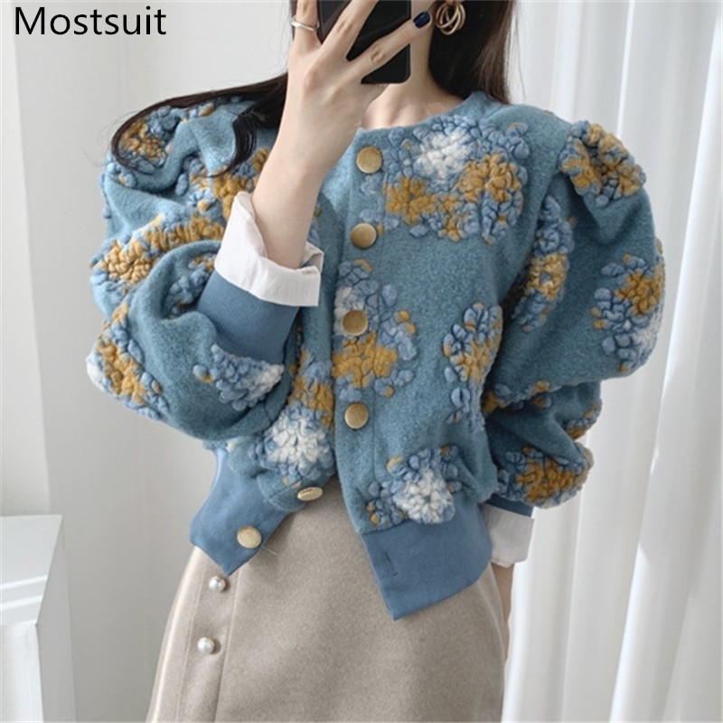 Stereoscopic Floral Vintage Korean Women Coat Jacket Winter Lantern Sleeve Single-breasted Warm Fashion Ladies Femme 210518, Black
Stereoscopic Floral Vintage Korean Women Coat Jacket Winter Lantern Sleeve Single-breasted Warm Fashion Ladies Femme 210518, Black