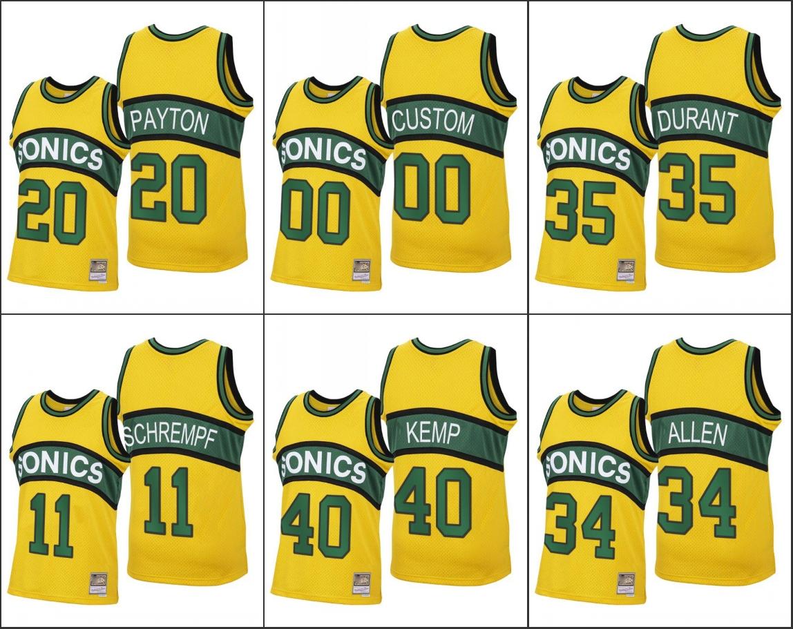 Seattle SuperSonics Men Ray Allen Kevin Durant Shawn Kemp Detlef Schrempf Gary Payton NBA 2020 Reload Classic Custom Jersey, Black
Seattle SuperSonics Men Ray Allen Kevin Durant Shawn Kemp Detlef Schrempf Gary Payton NBA 2020 Reload Classic Custom Jersey, Black