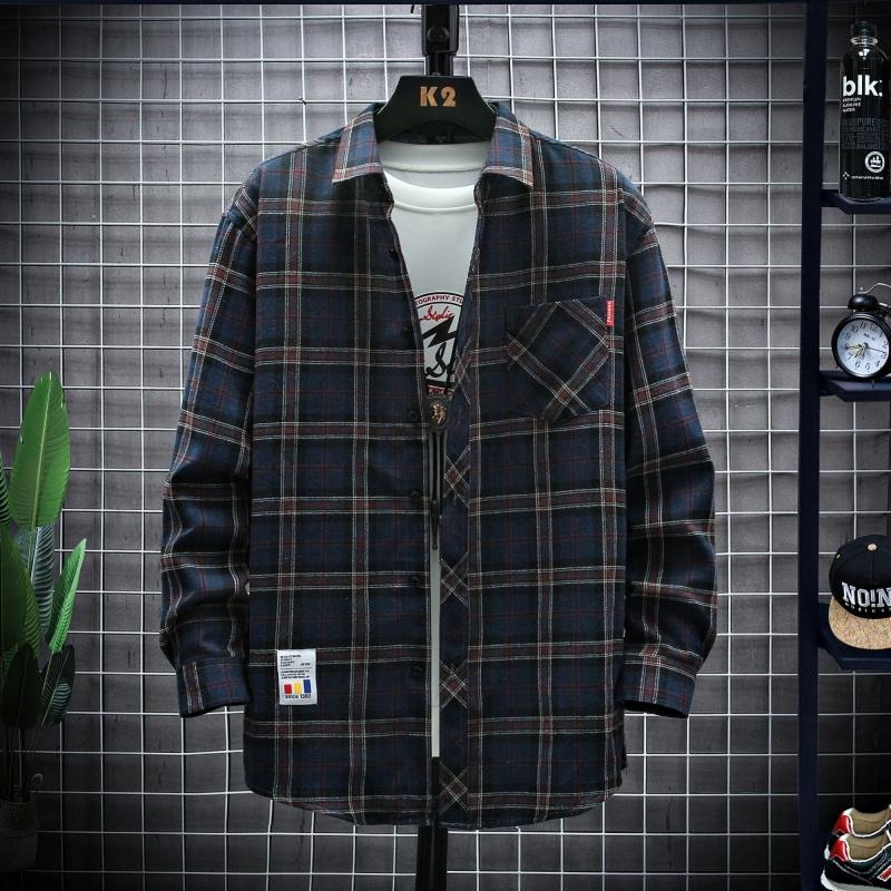 Men' Casual Shirts 2021 Autumn Fashion Double Plaid Printed Long Sleeve Shirt Classic Quality Business Professional Workwear Top, 2112 navy
Men' Casual Shirts 2021 Autumn Fashion Double Plaid Printed Long Sleeve Shirt Classic Quality Business Professional Workwear Top, 2112 navy