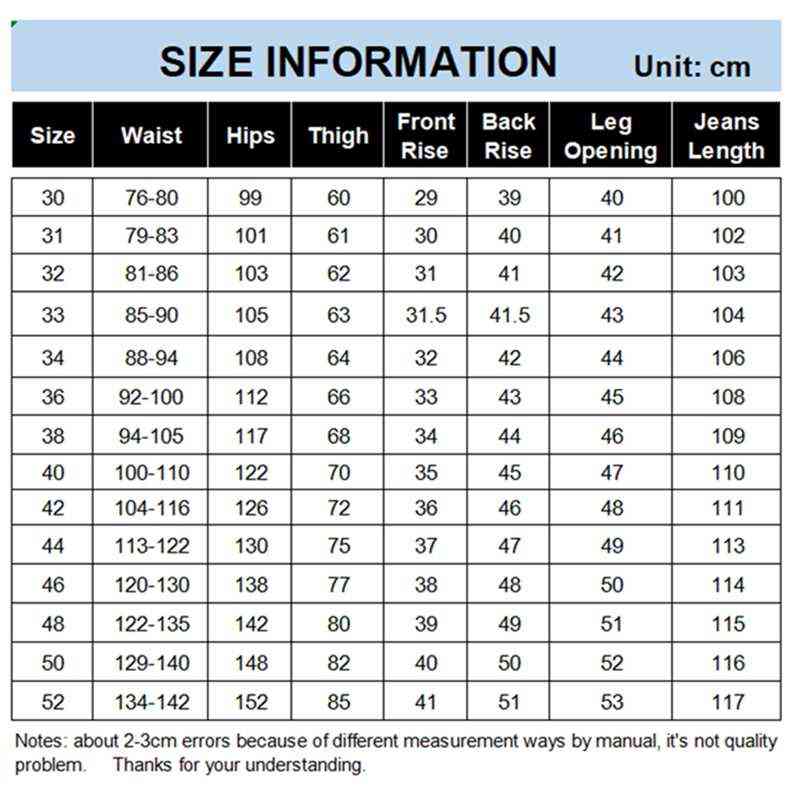 Classic Stretch Jeans Men Oversized Plus Size Big Denim Man Loose Stretch Pants 48 50 52 High Waisted Long Work Trousers Jean 211120