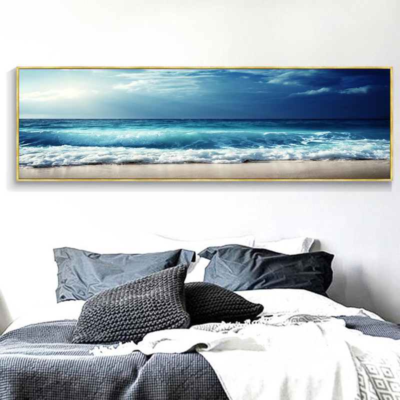 Sea Wave Posters Home Decor Sunset Sunrise Canvas Painting Wall Art Pictures For Living Room Bedside Landscape Prints Paintings