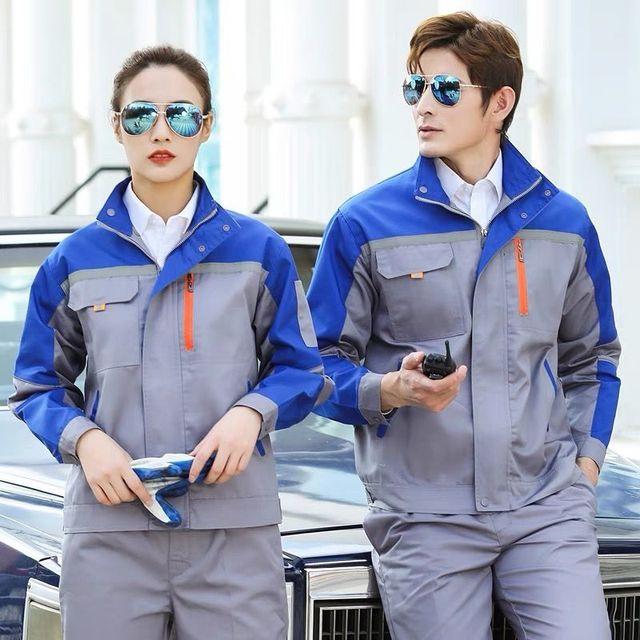 Long Sleeve Work Clothes Suit Men's Women's Wear-resistant Customized Auto Repair Labor Protection Factory Workshop Tracksuit Tracksuits