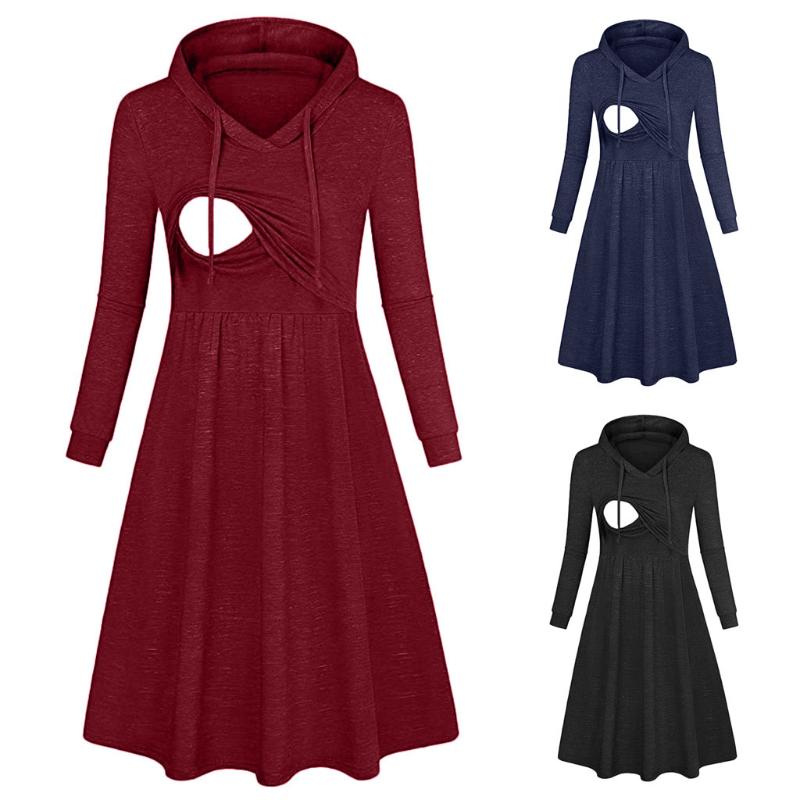 Maternity Dresses Women Pregnant Nursing Solid Breastfeeding Autumn Winter Dress Ropa Premama Embarazadas Zwangerschaps Jurk, Ny
Maternity Dresses Women Pregnant Nursing Solid Breastfeeding Autumn Winter Dress Ropa Premama Embarazadas Zwangerschaps Jurk, Ny