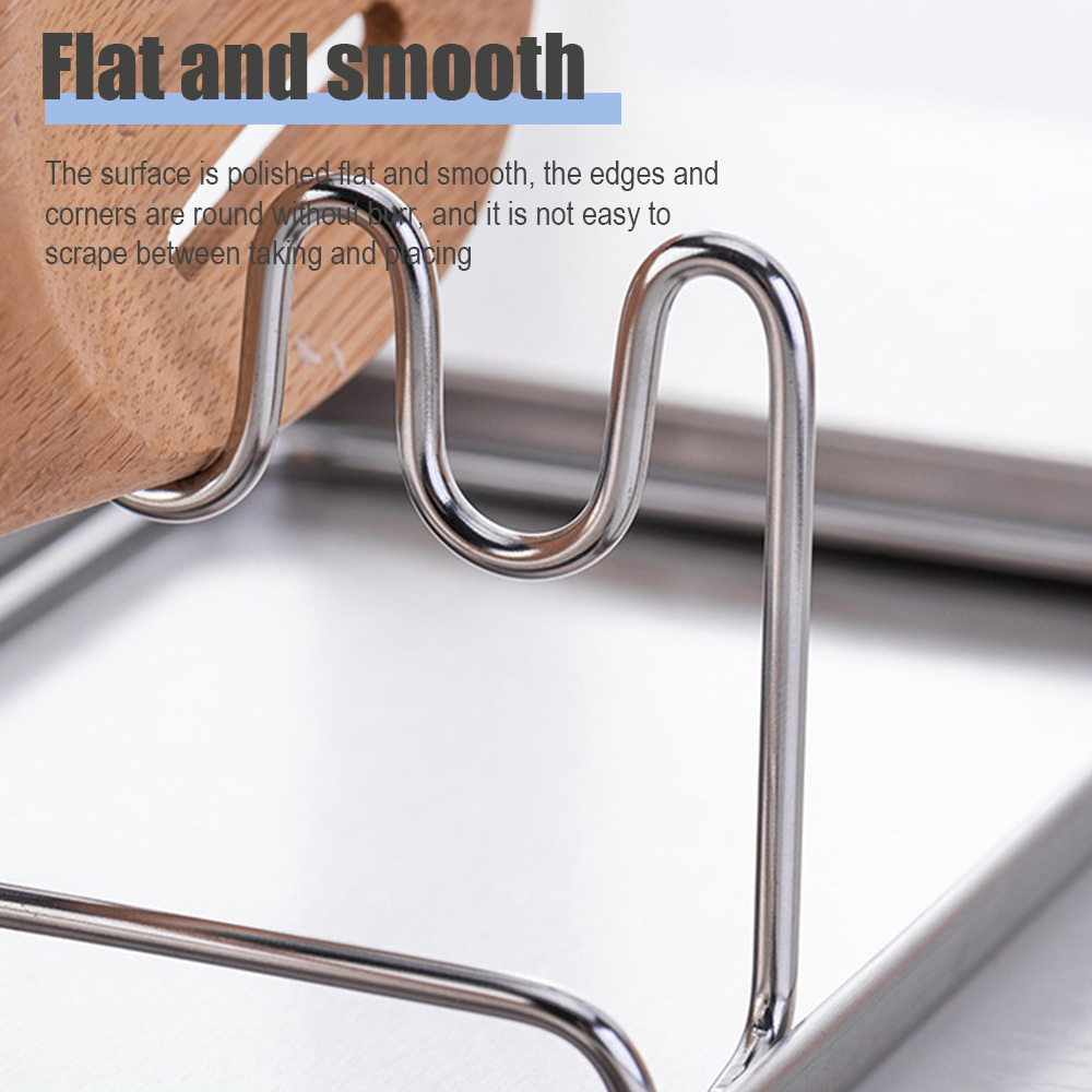 Stainless Steel Pot Lid Shelf Pan Cover Lid Rack Spoon Stands With Drain Tray Kitchen Truner Spoon Drain Organizer Rack