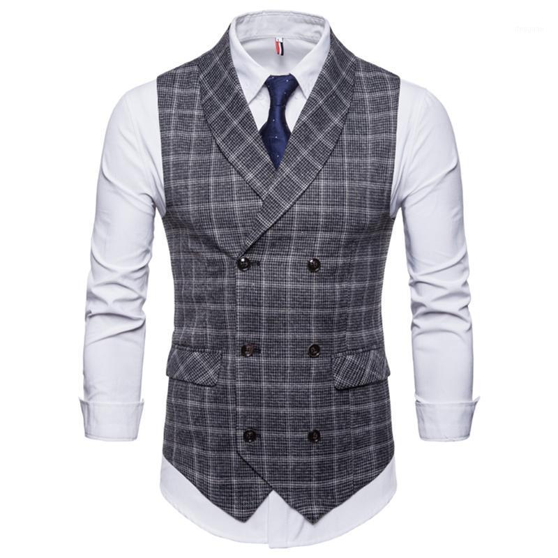 Men' Vests Sleeveless Jacket Men Plaid Slim Fit Vest Waistcoat Double Breasted Gilet Casual Business Suit Male Wedding Dress, Brown
Men' Vests Sleeveless Jacket Men Plaid Slim Fit Vest Waistcoat Double Breasted Gilet Casual Business Suit Male Wedding Dress, Brown