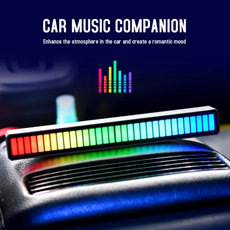 RGB LED bar lights 32color ambient Lamp Sound Control led strip with sounds active Pickup Rhythm Music atmosphere Lighting for Room Car