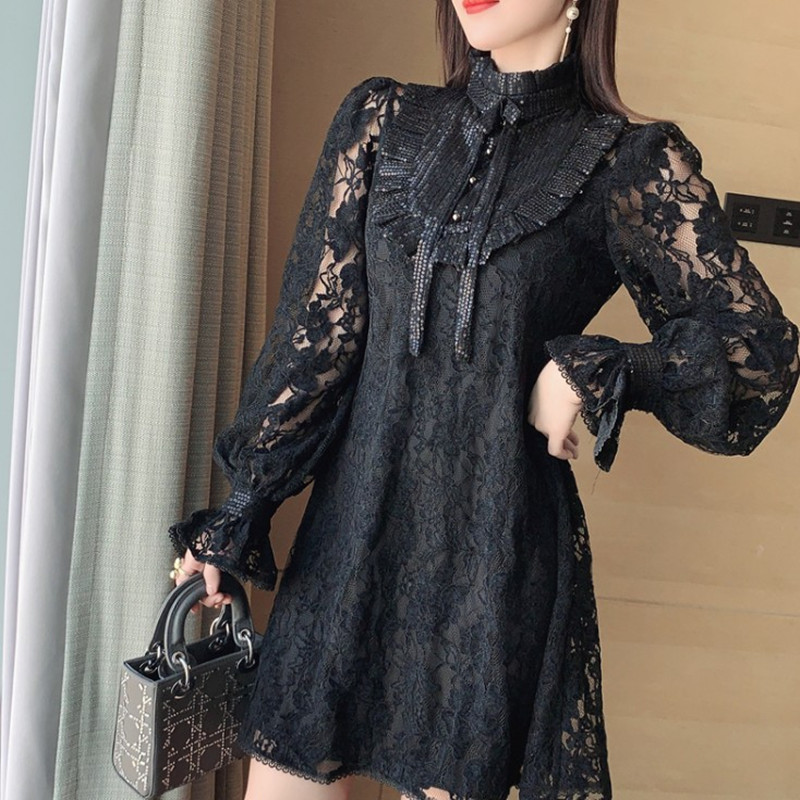 ZAWFL Sexy Women Lace Short Dress Elegant Ladies O-Neck Sequined es Summer Casual White Mini 210525, Black
ZAWFL Sexy Women Lace Short Dress Elegant Ladies O-Neck Sequined es Summer Casual White Mini 210525, Black