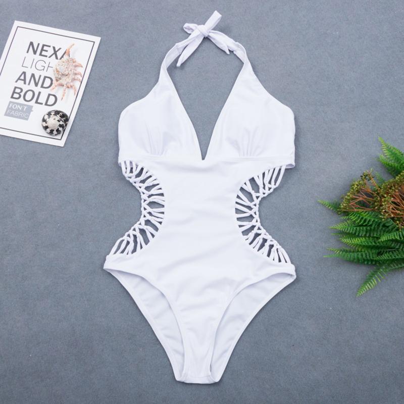 One-Piece Suits 2021 Sexy White Halter Cut Out Bandage Trikini Swim Bathing Suit Monokini Push Up Brazilian Swimwear Women One Piece Swimsui
One-Piece Suits 2021 Sexy White Halter Cut Out Bandage Trikini Swim Bathing Suit Monokini Push Up Brazilian Swimwear Women One Piece Swimsui