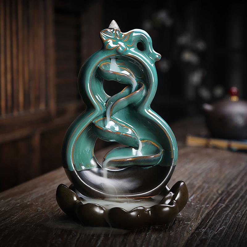 Creative Reflux Incense Holder Ceramic Backflow Waterfall Smoke Burner Home Decor Teahouse Use Lotus Pedest Censer Fragrance Lamps
Creative Reflux Incense Holder Ceramic Backflow Waterfall Smoke Burner Home Decor Teahouse Use Lotus Pedest Censer Fragrance Lamps