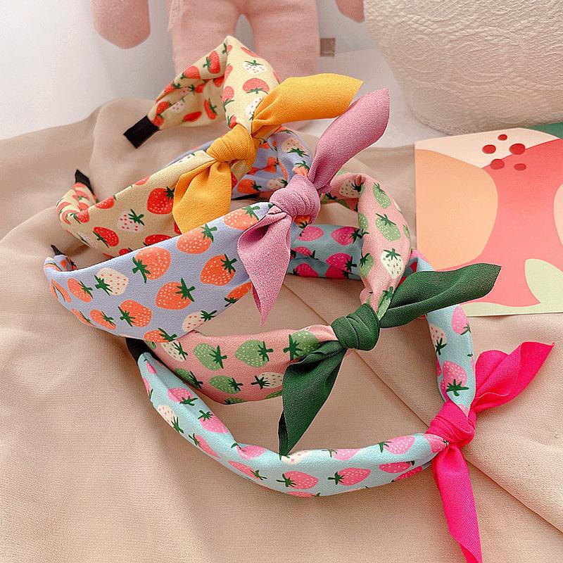 Hair Accessories 2021 Sweet Fruit Print Color Matching Hairband Strawberry Knot Bow Children's Band Headband Hoop For Kids Girls Baby, A1
Hair Accessories 2021 Sweet Fruit Print Color Matching Hairband Strawberry Knot Bow Children's Band Headband Hoop For Kids Girls Baby, A1