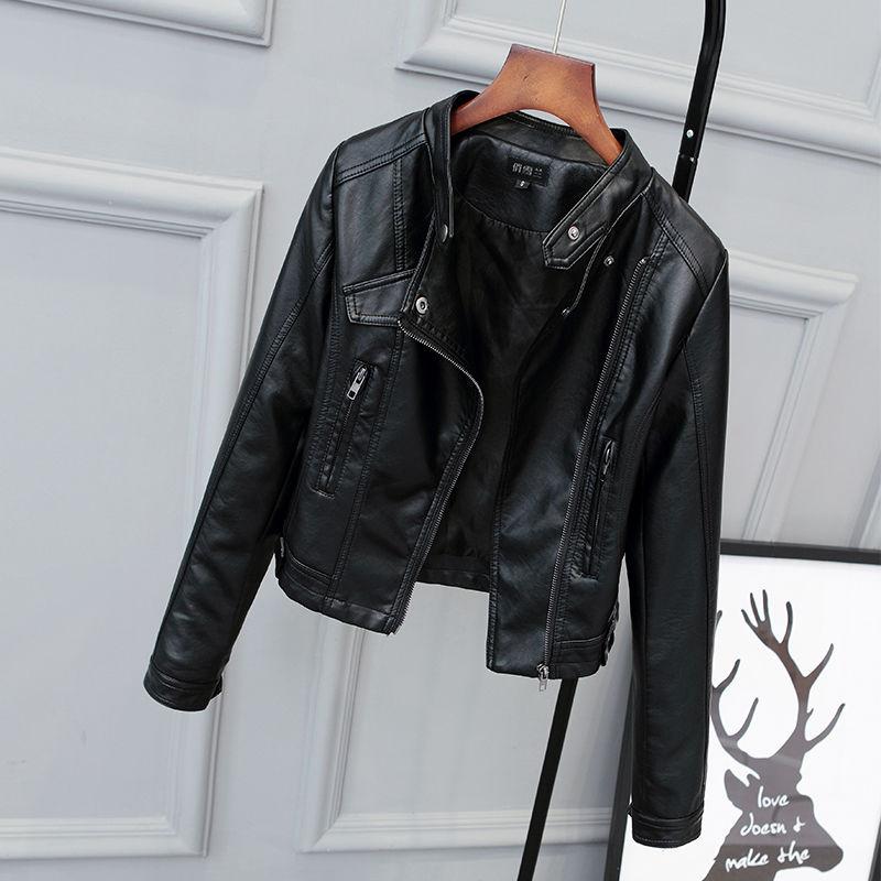 Women's Leather & Faux Women Autumn Winter Jacket Zipper Stand Collar Motorcycle Slim Coat Solid Clothing Short Feather Jackets, Black
Women's Leather & Faux Women Autumn Winter Jacket Zipper Stand Collar Motorcycle Slim Coat Solid Clothing Short Feather Jackets, Black