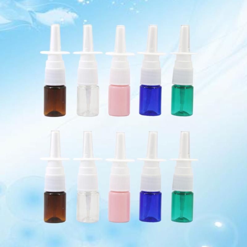 Storage Bottles & Jars 10Pcs 5ml Nasal Sprayer Refillable Empty Spray PET Bottle Makeup Liquid Subpackaging (Random Color)