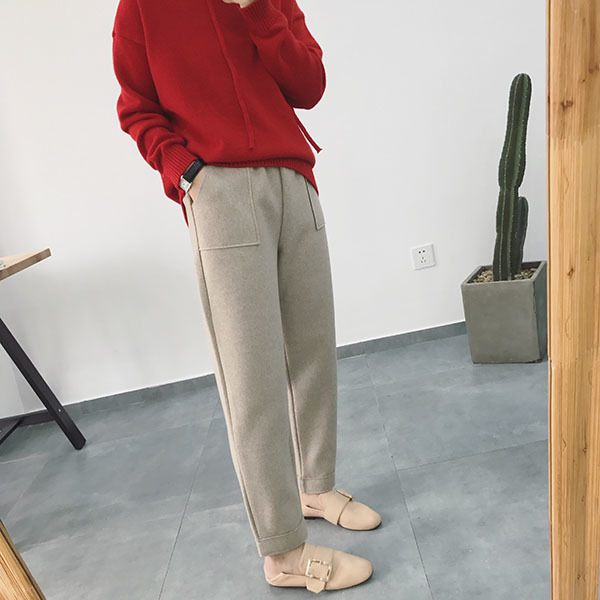 Casual Female Trousers Loose Harem Pants Autumn and Winter Women Korean Style Ankle-length Joker High Waist Pants 6993 50 210518