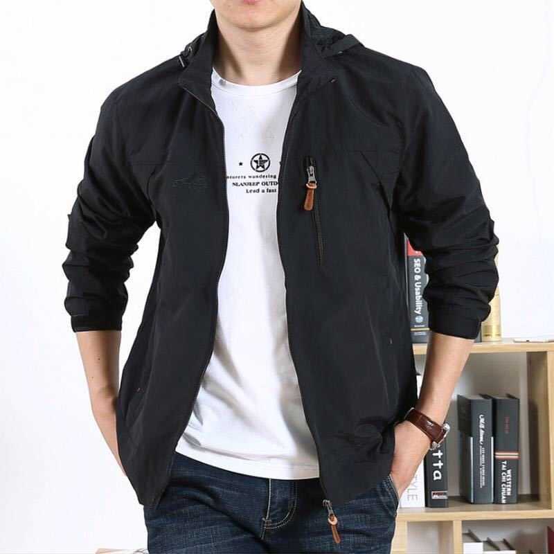 5XL 4XL Detachable cap thin Jacket Men Autumn Windbreaker Pilot Coat Army Men's Bomber Jackets Jacket Male Clothes 210818