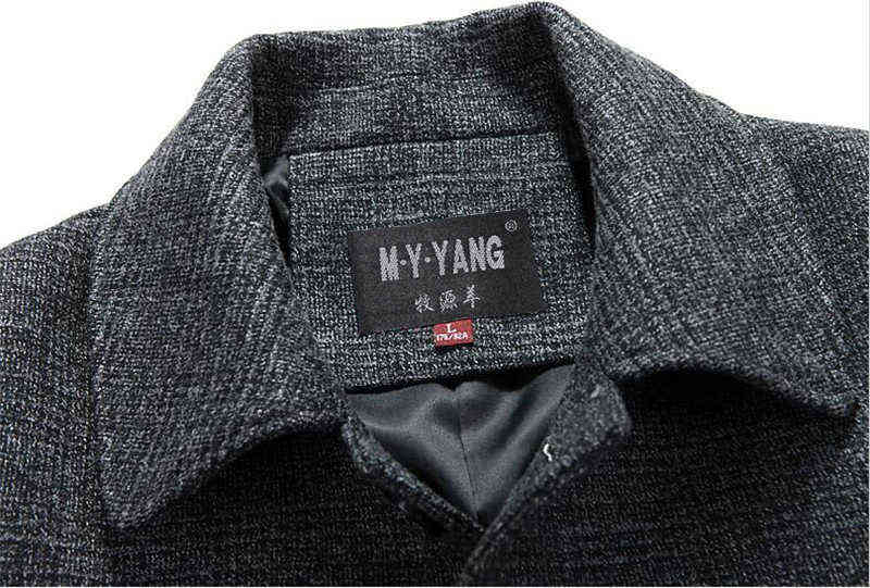 Mu Yuan Yang Wool Coat For Men Casual Woolen Coats Male Clothing Men's Jackets Single Breasted Overcoat 5XL 6Xl 7XL Plus Size 211122