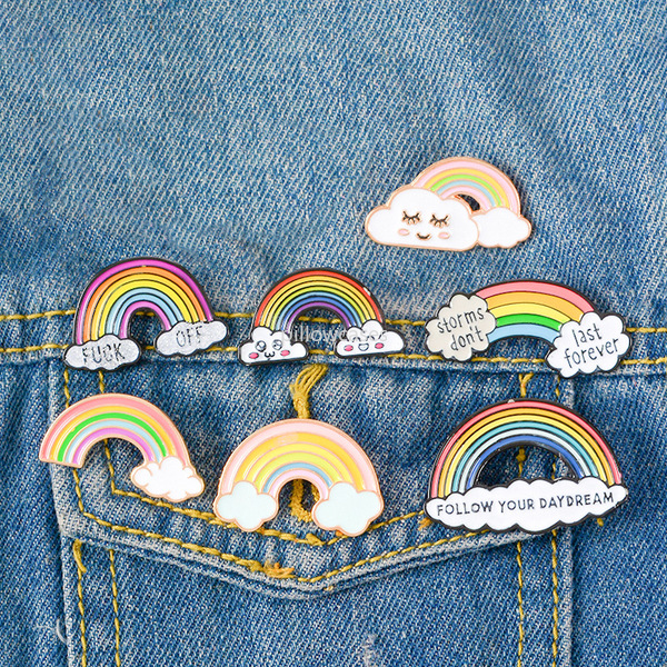 Cloud Rainbow Brooch pins Cartoon Lapel pin for women men Top dress cosage fashion jewelry will and sandy
Cloud Rainbow Brooch pins Cartoon Lapel pin for women men Top dress cosage fashion jewelry will and sandy