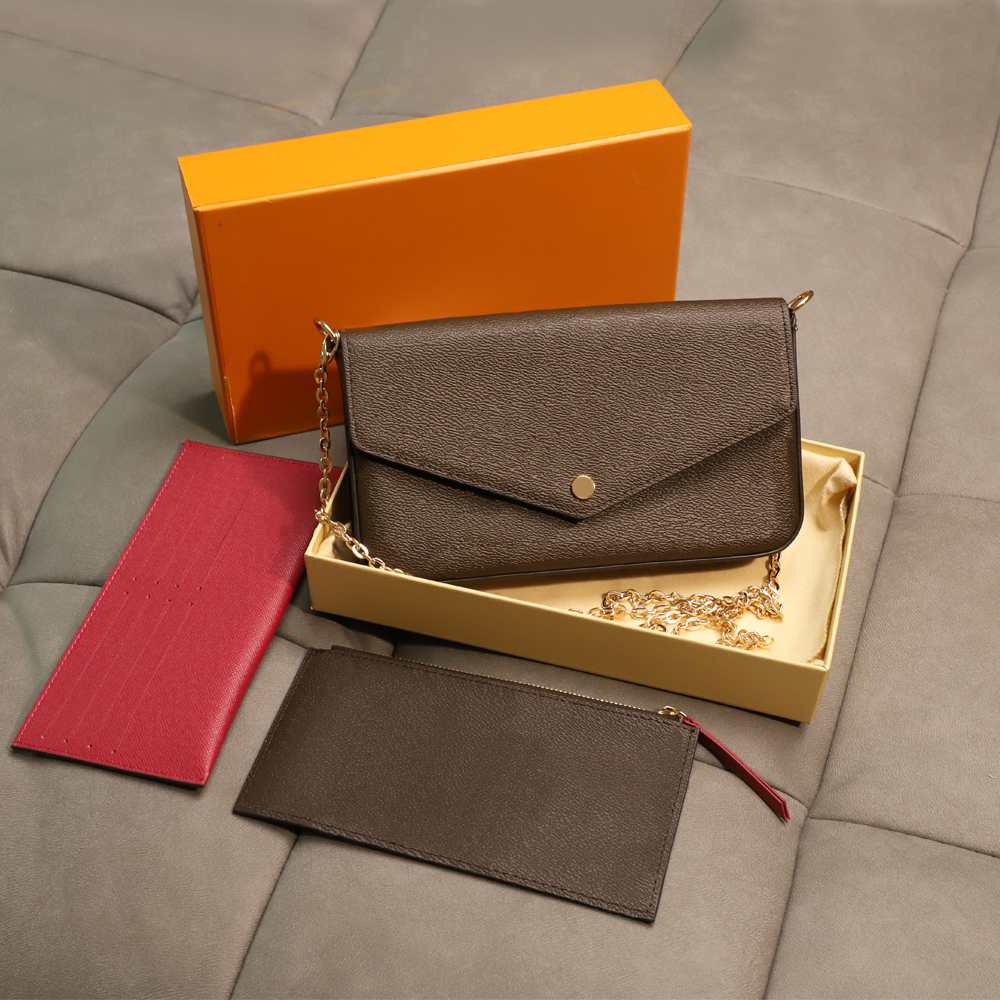 Designers Crossbody Bag Women Three-piece Chain Wallet Messenger Bags High Quality Purses Fashion 2022 Classic Shouler Flip Purse, With box
Designers Crossbody Bag Women Three-piece Chain Wallet Messenger Bags High Quality Purses Fashion 2022 Classic Shouler Flip Purse, With box
