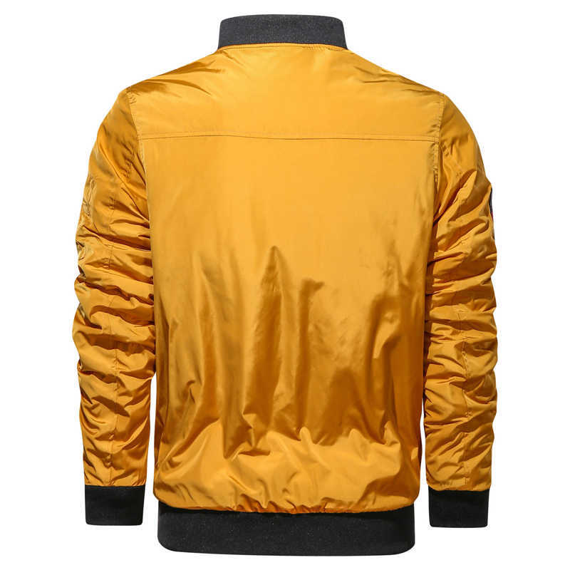 Autumn Winter Jackets and Coats Solid Military Parkas Men Windbreaker Pilot Coat Army Men's Bomber Jackets Cargo Flight 210820