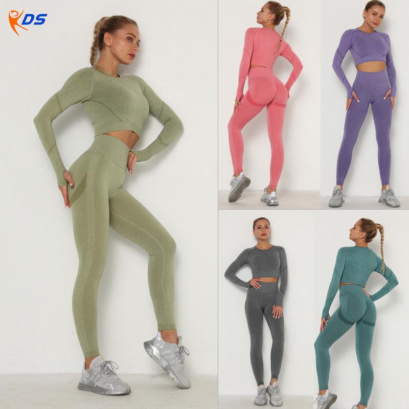 Yoga Outfit 2 PCS Seamless Women Sports Set Long Sleeve Crop Top High Waist Fitness Leggings Workout Tracksuit Sexy Booty Girls Gym Clothing, Orange
Yoga Outfit 2 PCS Seamless Women Sports Set Long Sleeve Crop Top High Waist Fitness Leggings Workout Tracksuit Sexy Booty Girls Gym Clothing, Orange