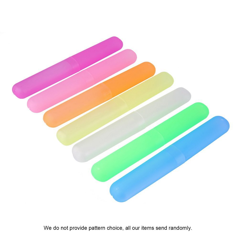 Buy 1 Get 1 Free Portable toothbrush Cover Holder Outdoor Travelling Camping Toothrush Cap Case Protecting Random Colour