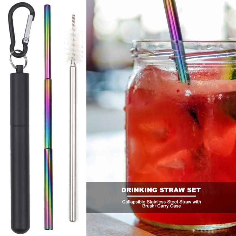 Drinking Straws Suit Outdoor Reusable Collapsible Metal Cleaning Brush Keychain Aluminium Storage Box
Drinking Straws Suit Outdoor Reusable Collapsible Metal Cleaning Brush Keychain Aluminium Storage Box