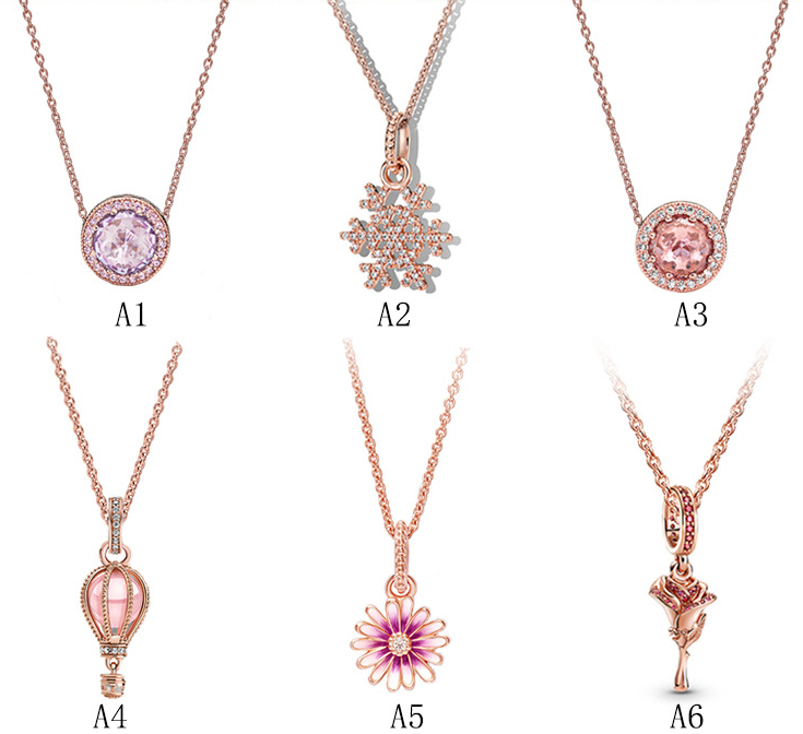 Genuine S925 Sterling Silver Fit Pandora Couple Necklace Rose Gold Shiny Snowflake Necklace DIY Heart Love Heart Blue Crysta Charm For Beads Charms
Genuine S925 Sterling Silver Fit Pandora Couple Necklace Rose Gold Shiny Snowflake Necklace DIY Heart Love Heart Blue Crysta Charm For Beads Charms